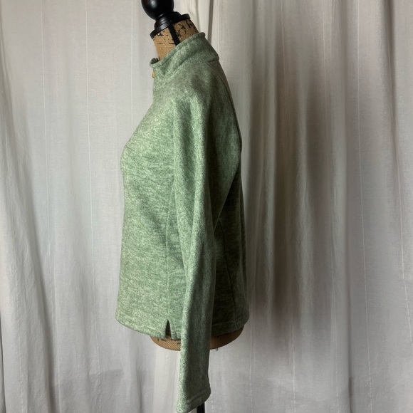 Patagonia Synchilla Fleece 1/4 Zip Pullover Heather Green Women’s L Terry Lining - Picture 3 of 5
